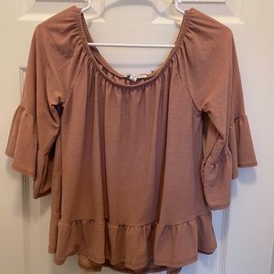 Brown flowy blouse. Hardly worn. Size medium